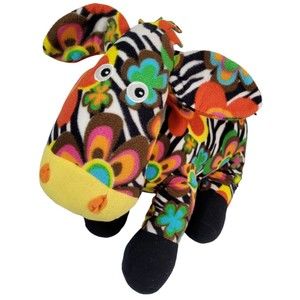Melissa & Doug Zebra Fleece Plush Stuffed Animal Zelda Floral Print 18" Beeposh